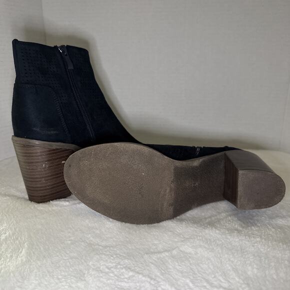 DREAM PAIRS by Toetos Women's Reuters Navy Peep Toe Ankle Booties Shoes Size 9M - Picture 5 of 5